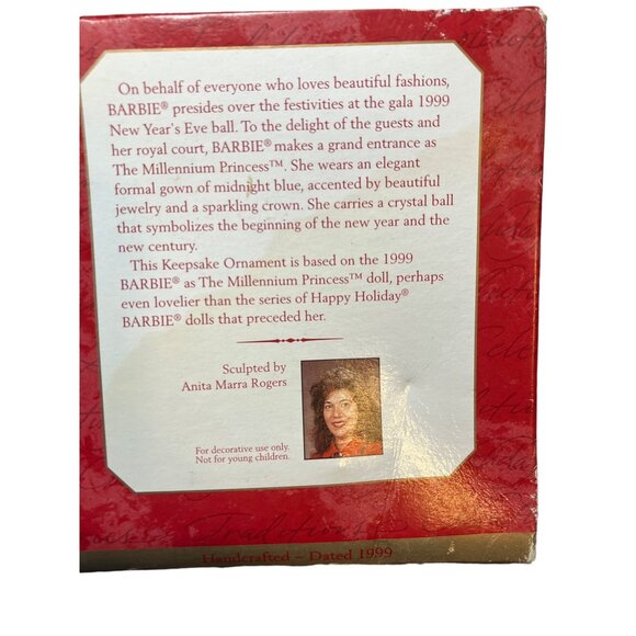 Hallmark Ornament Barbie  as The Millennium Princess 1999 - Picture 4 of 13